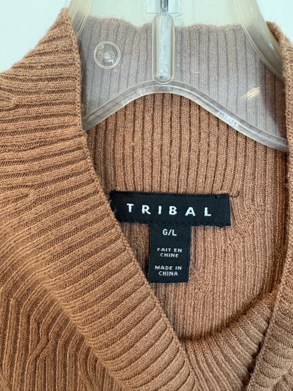 Tribal Textured Sleeveless Mock Neck Top Size Large - Picture 4 of 5